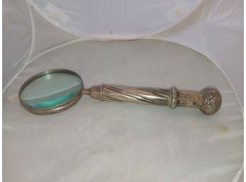 Vintage Magnifying Glass With Silver Plate Handle