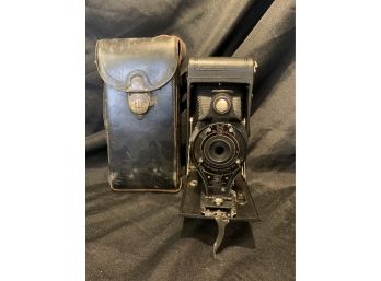 Vintage Folding Kodak Camera Deco With Case
