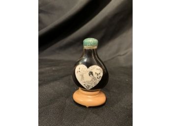 Horn And Bone Chinese Snuff Bottle Vintage