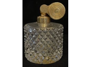 Vintage Marcel Franck Cut Crystal Art Deco French Perfume Bottle, C. 1930