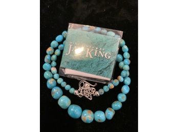 Stunning Jay King Turquoise And Sterling Beads