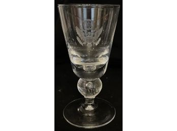 Steuben Goblet With American Eagle