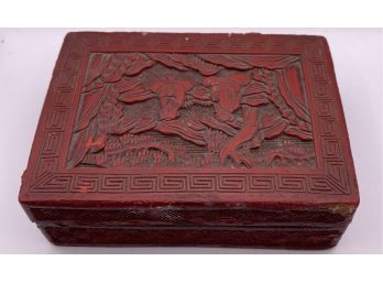 Authentic Antique Chinese Cinnabar Box