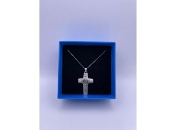 Pope Francis Pectoral Cross Sterling Silver Necklace