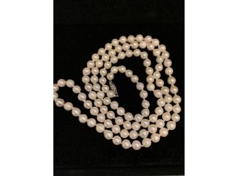 Gorgeous Hand Knotted Creamy Pearl Necklace