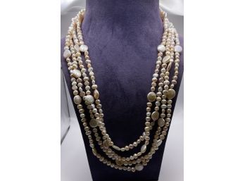Lovely Creamy Pink Cultured Pearl Necklace