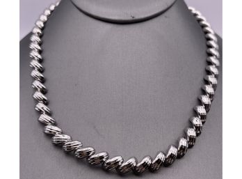 Fabulous Sterling Silver Link Necklace