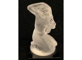 Vintage Lalique Nude With Flowers