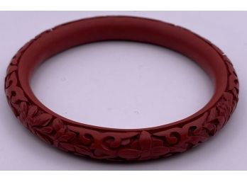 Authentic Chinese Cinnabar Bangle Bracelet