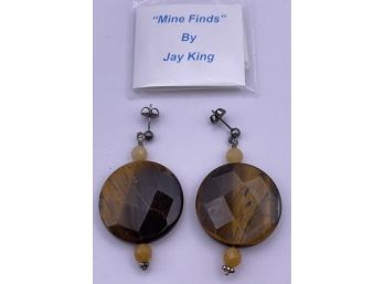 Mine Finds By Jay King Sterling Silver And Tigers Eye Earrings
