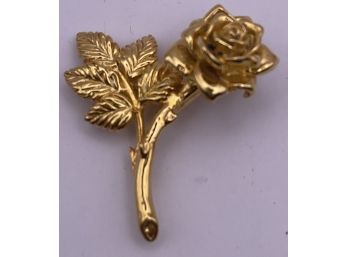 Hand And Hammer Gold Over Sterling Silver Rose Pendant