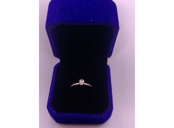 Classic Pear Shaped 14kt White Gold Diamond Solitaire
