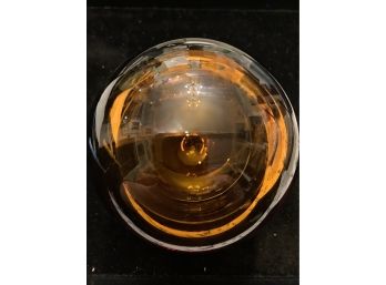 Gorgeous Baccarat Amber Crystal Ball Vintage