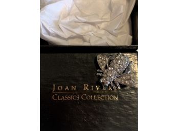 Vintage Joan Rivers Fly Pin Brooch  With  Box