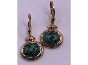 Gold Over Sterling Silver Eliat Dangle Earrings