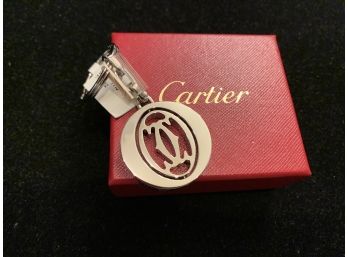Authentic Spinning Cartier Key Chain In Box