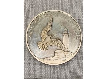 Montauk Point Lighthouse Sterling Silver Coin