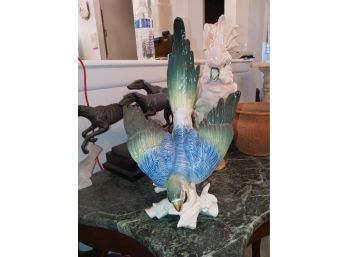Fine Quality French Porcelain Parrot Figurine