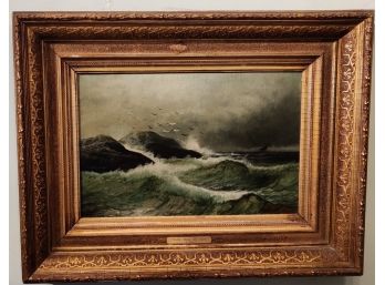W. Weber Painting ' Storm Along The Coast '