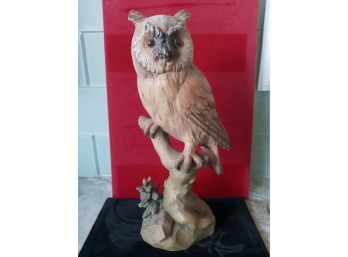 Vintage Carved Black Forest Owl