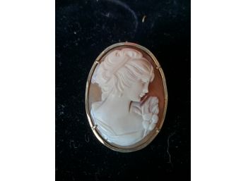 Sterling Silver Carved Shell Cameo