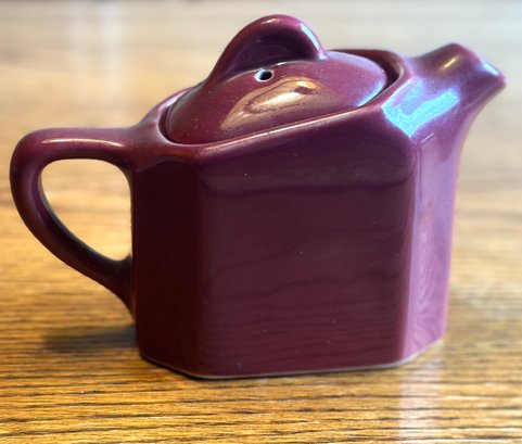 HALL Purple Colored Individual Slant Top Art Deco Teapot (v)