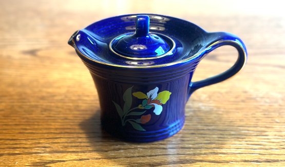 Vintage HALL Art Deco Blue Blossom 1 Cup Teapot (FF)