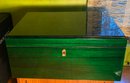 Contemporary Green Lacquer Humidor Box