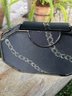 Vintage Black Hard Case Purse With Rhinestone Made In Spain