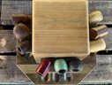 Vintage Filled Pipe Wooden Caddy