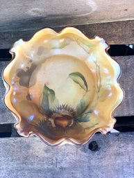 Vintage Porcelain Hand Painted Ashtray By Nippon