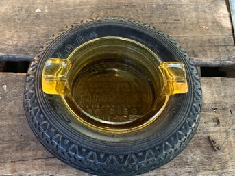 Vintage  Firestone Rubber Tire Ashtray