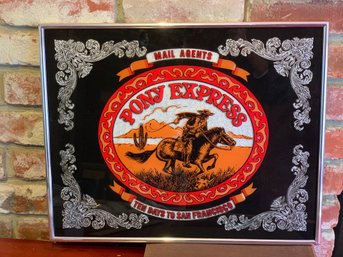Vintage Painted Mirror  - Pony Express