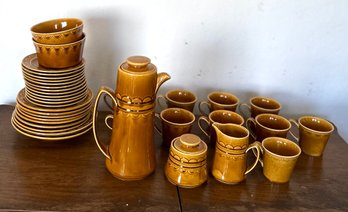 Vintage MCM Golden Harvest Stoneware Set