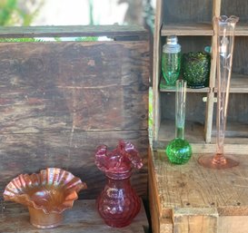 Vintage Colored Glass - Vases