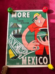 Vintage Original Tourism Poster - Mexico