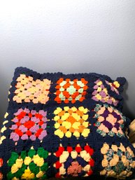 Vintage Afghan With Individual Square Design