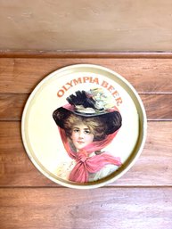 Vintage Olympia Beer Round Tray