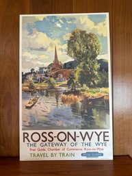 Vintage ORIGINAL 1960's Travel Advertisement Posters - Ross-On-Wye By Train
