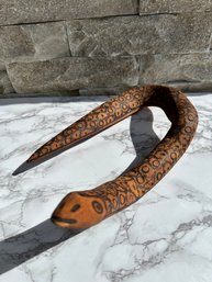 Hand Carved Wooden Snake