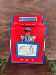 Vintage Tin Litho 2nd Variation Mail Box Bank