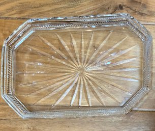 Vintage WATERFORD Crystal Rectangular Glass Tray