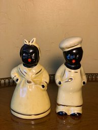 Vintage Black American Figurines Salt And Pepper Shaker By