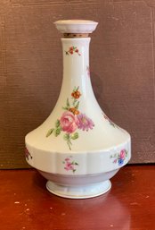 Vintage Floral Porcelain Vase By Haviland Limoges