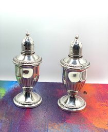 STERLING SILVER Salt And Pepper Shakers (weighted)