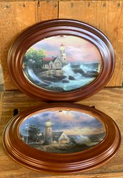 Vintage Thomas Kincaid Scenes Off Serenity Framed Collectible Plates