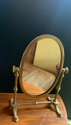 Vintage Brass Swivel Vanity Mirror