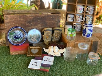 Large Lot Of Misc. Home Decor Items & Tea Cups