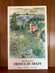 Vintage ORIGINAL Travel Advertisement Poster - France By Train By Raoul Dufy