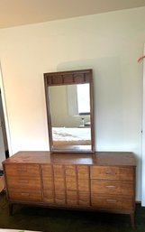 Vintage MCM Dresser With Attached Mirror